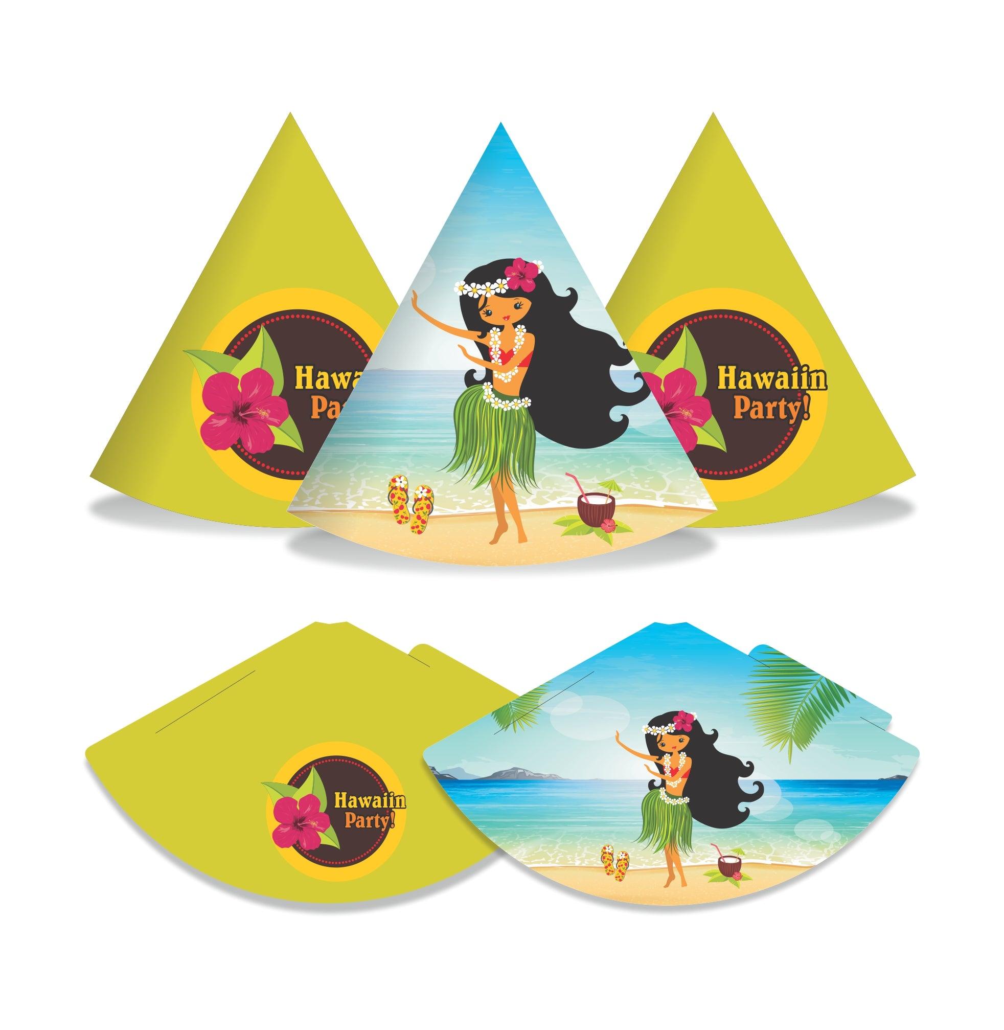 Hawaiian Hats - Pack of 10 THEME PARTIES Pretty UR Party