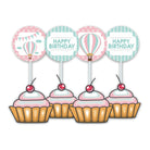 Hot Air Balloon Theme Cupcake / Food Toppers THEME PARTIES Pretty UR Party