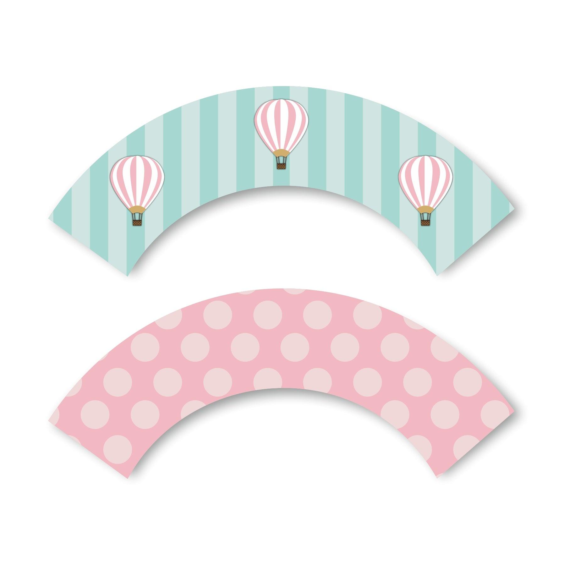 Hot Air Balloon Theme Cupcake Wrappers THEME PARTIES Pretty UR Party