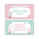 Hot Air Balloon Theme Food Labels / Buffet Table Cards THEME PARTIES Pretty UR Party