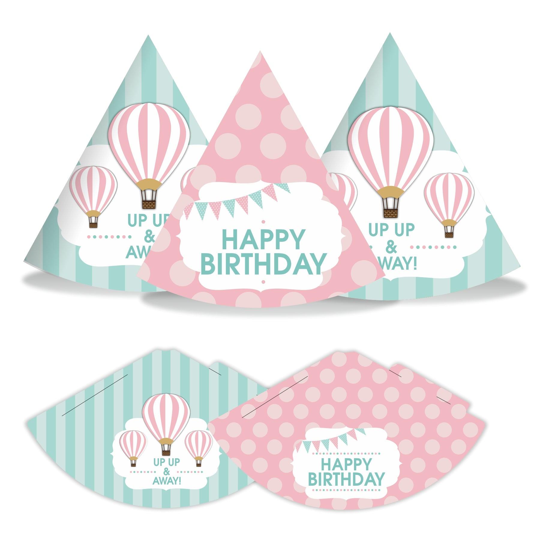 Hot Air Balloon Theme Hats - Pack of 10 THEME PARTIES Pretty UR Party