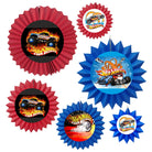 Hot Wheels Paper Fans - Set of 6 DECORATIONS Pretty UR Party