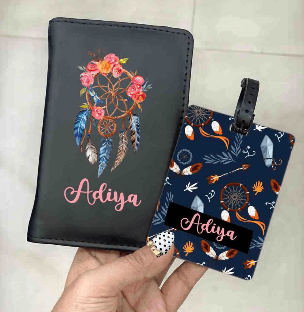 Dreamcatcher Passport cover and Bag Tag Combo RETURN GIFTS Pretty UR Party Dreamcatcher Passport cover and Bag Tag Combo RETURN GIFTS Pretty UR Party