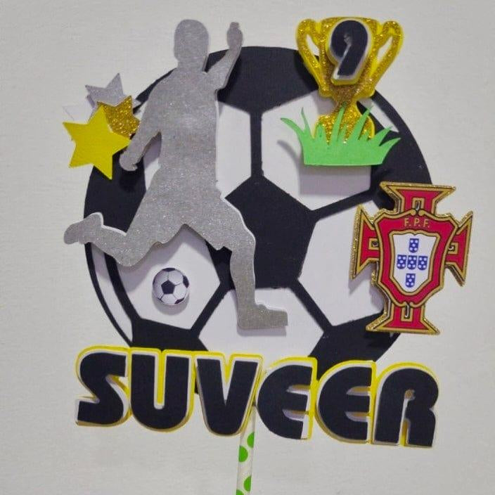 Soccer Cake Topper HANDCRAFTED Pretty UR Party