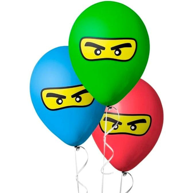 Ninjago Printed Latex Balloons - Pack of 10 ALL PARTY SUPPLIES Pretty UR Party