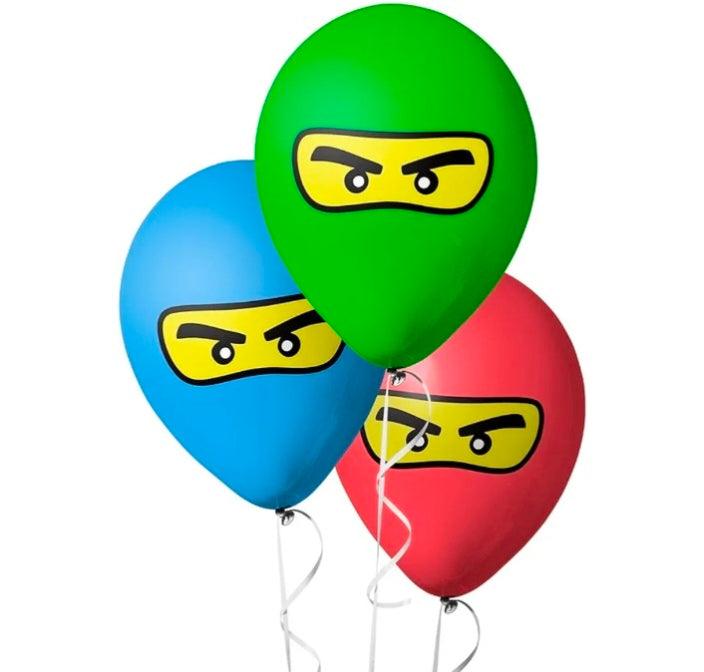Ninjago Printed Latex Balloons - Pack of 10 ALL PARTY SUPPLIES Pretty UR Party