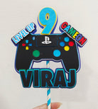 Game on theme Cake Topper HANDCRAFTED Pretty UR Party
