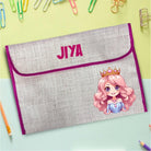 Princess theme Jute Folder Bag BACK TO SCHOOL PRETTY UR PARTY