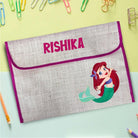 Mermaid theme Jute Folder Bag BACK TO SCHOOL PRETTY UR PARTY