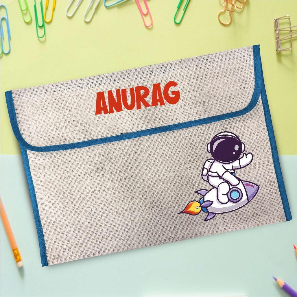 Space theme Jute Folder Bag BACK TO SCHOOL PRETTY UR PARTY
