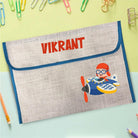 Airlines theme Jute Folder Bag BACK TO SCHOOL PRETTY UR PARTY