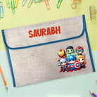 Superhero theme Jute Folder Bag BACK TO SCHOOL PRETTY UR PARTY
