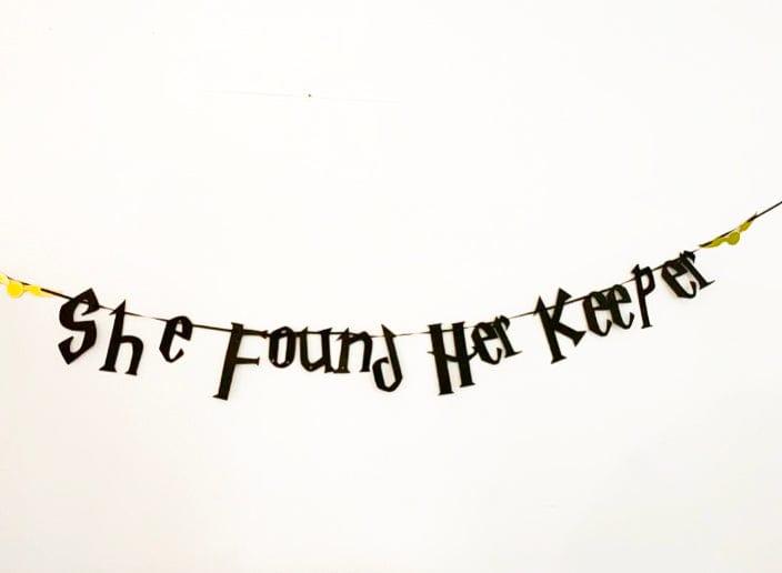 She found her Keeper Bunting - Harry Potter Theme DECORATIONS Pretty UR Party