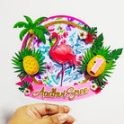 Personalised Flamingo Cake Topper HANDCRAFTED Pretty UR Party