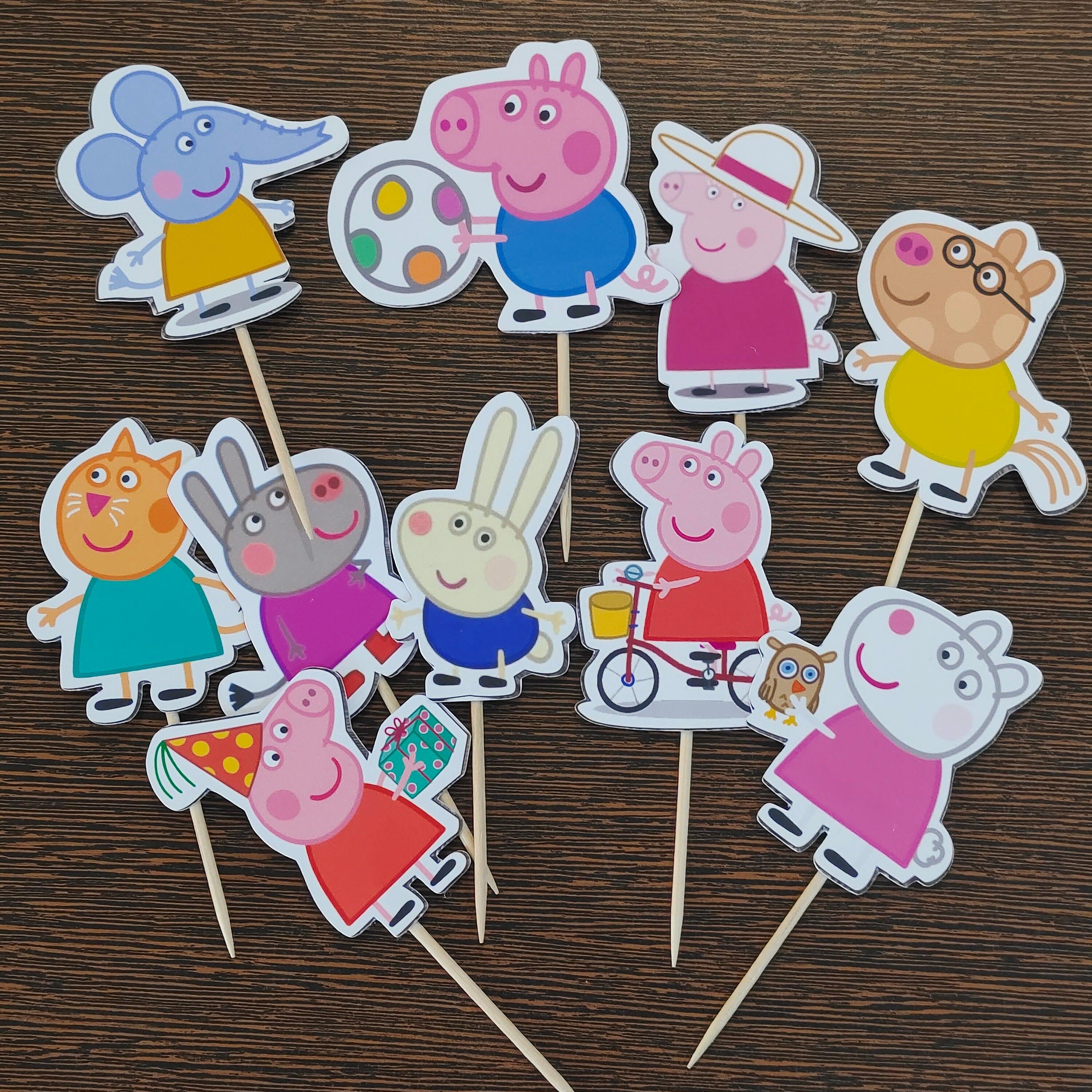 Peppa Pig Diecut Cupcake Toppers HANDCRAFTED Pretty UR Party