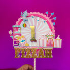 Personalised Pastel Carnival Cake Topper HANDCRAFTED Pretty UR Party