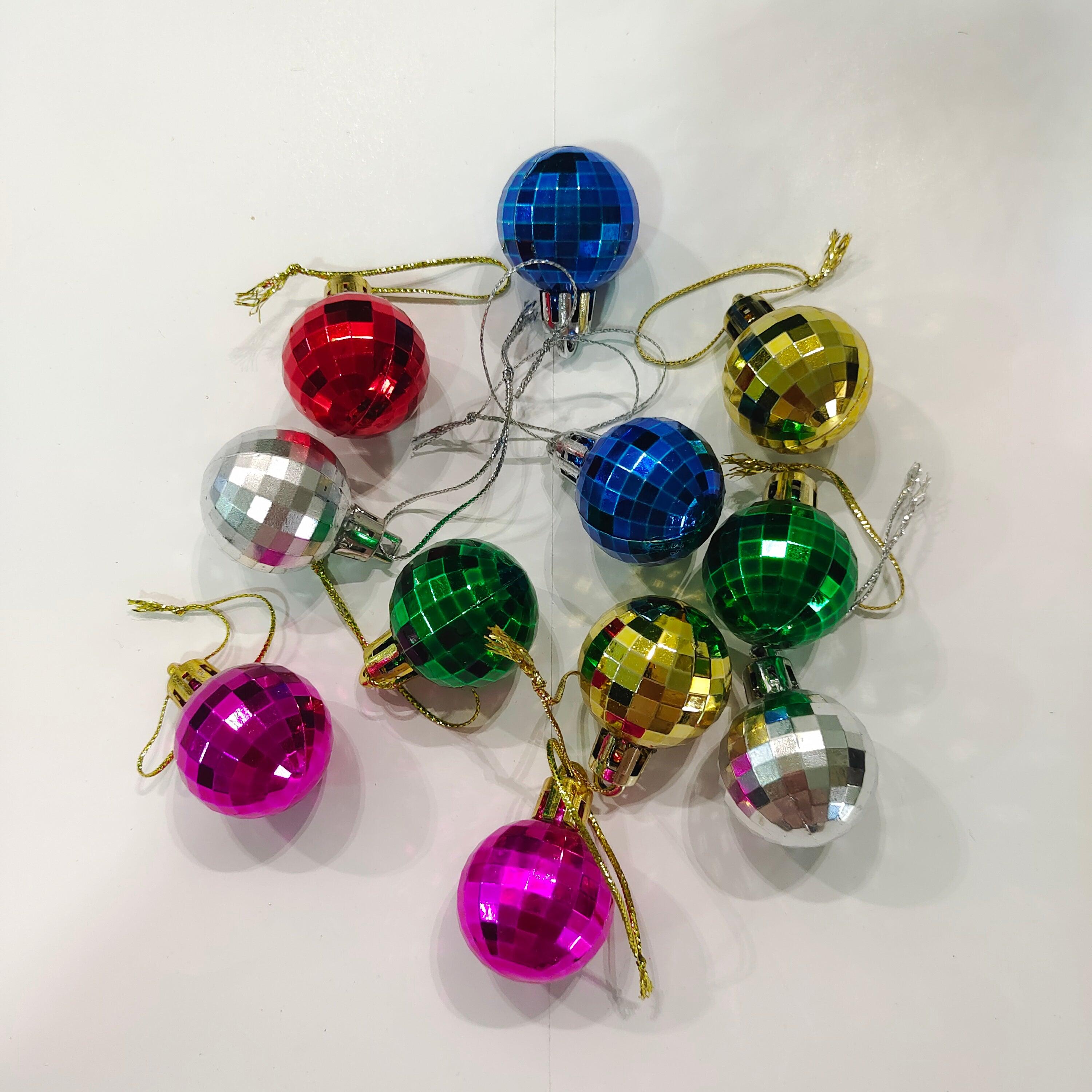 Christmas Balls Hanging Ornaments | Small Tree Hanging Decorations - 12 pcs DECORATIONS Pretty UR Party
