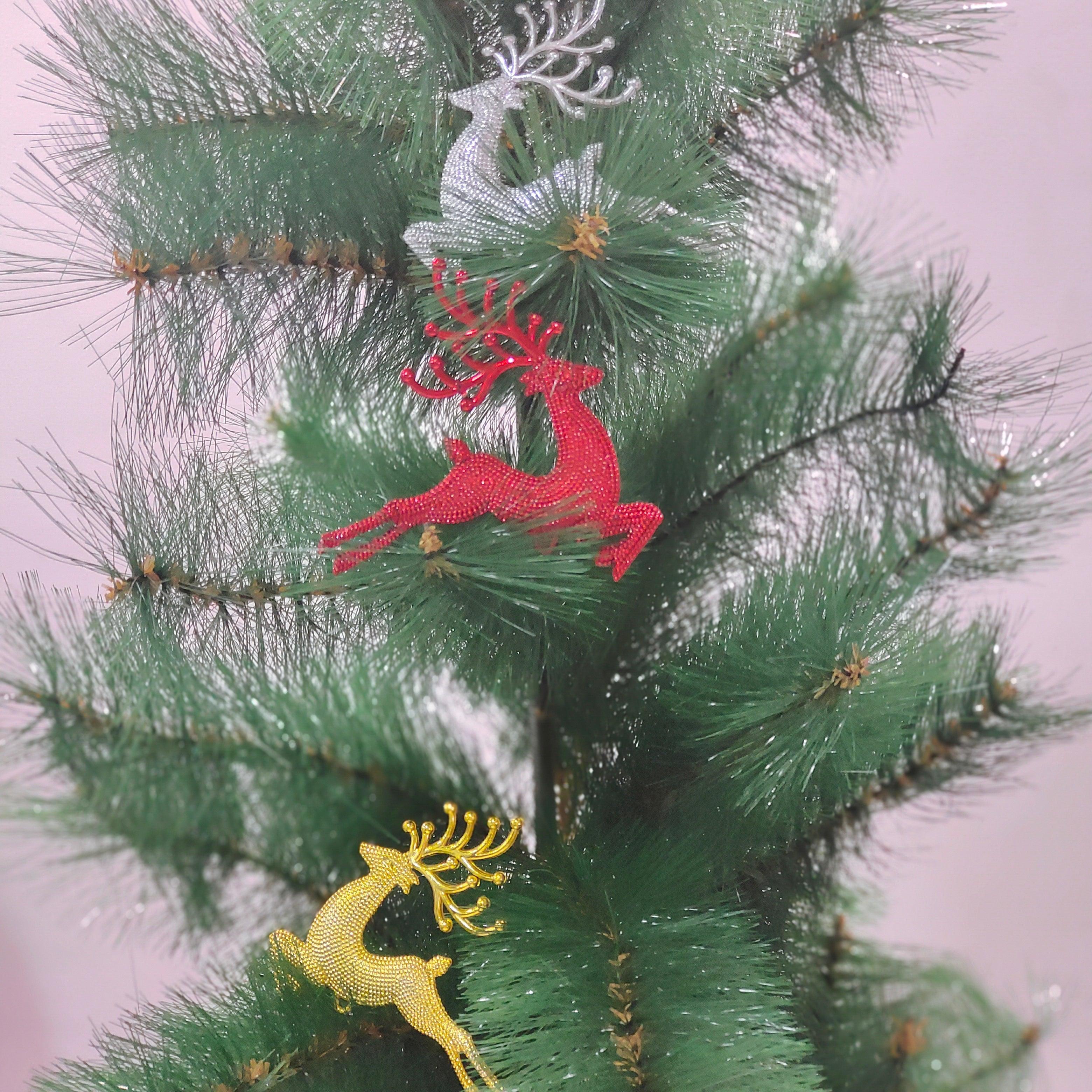 Christmas Reindeer Hanging Ornaments | Tree Hanging Decorations - 6 pcs DECORATIONS Pretty UR Party