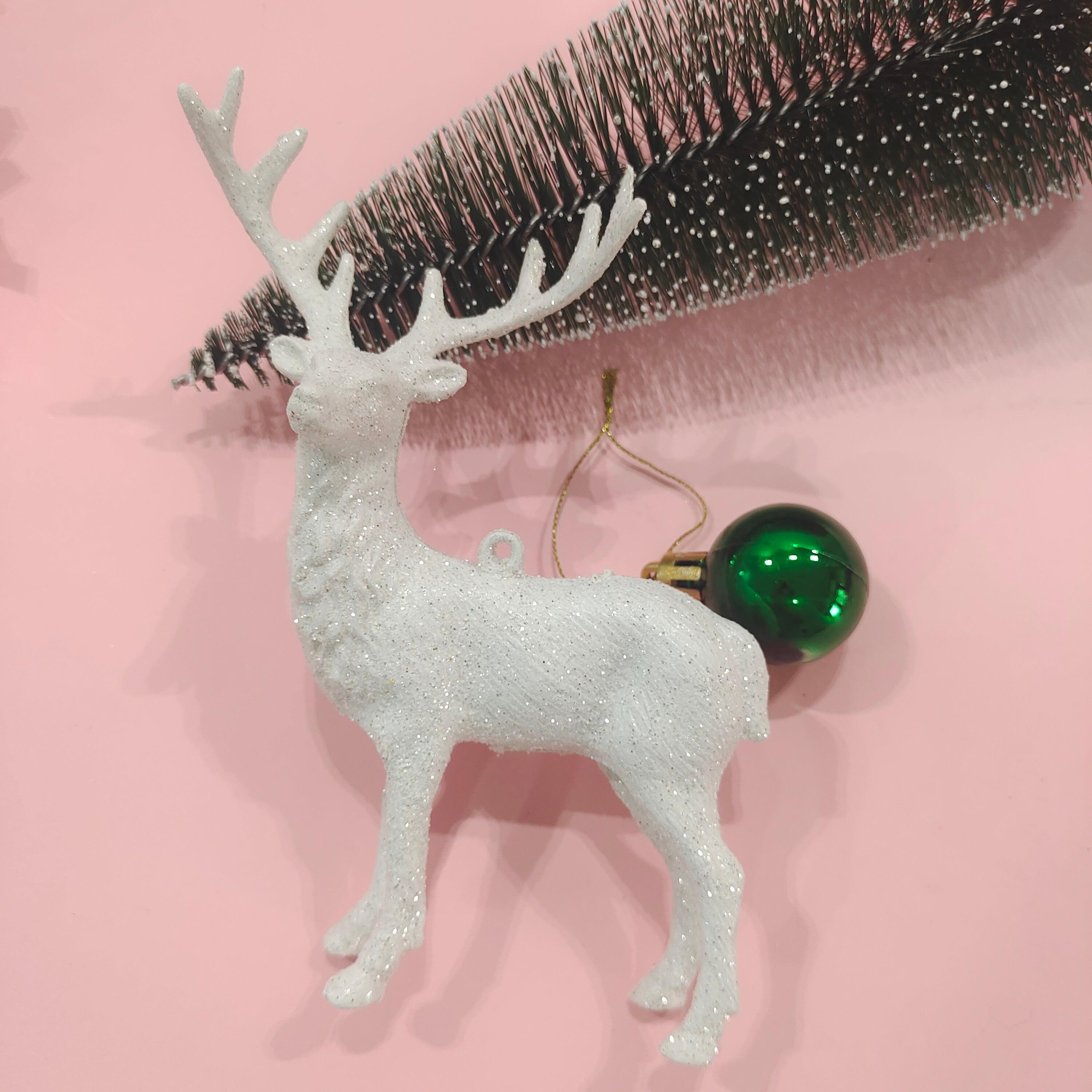 Christmas Decoration Reindeer Hanging Ornaments - Big, Pack of 2 DECORATIONS Pretty UR Party