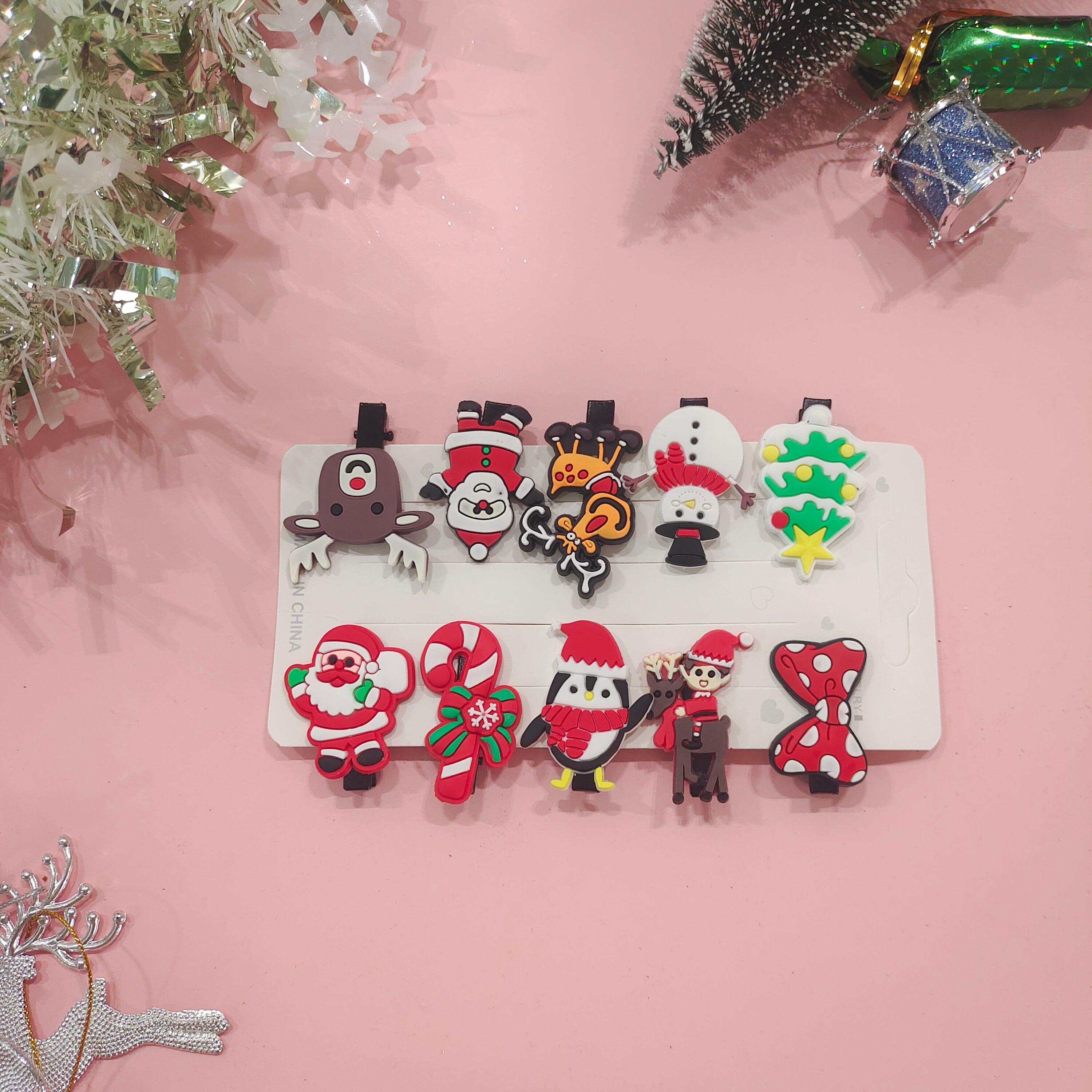 Christmas Hair Clips Set - Pack of 10 ACCESSORIES PRETTY UR PARTY