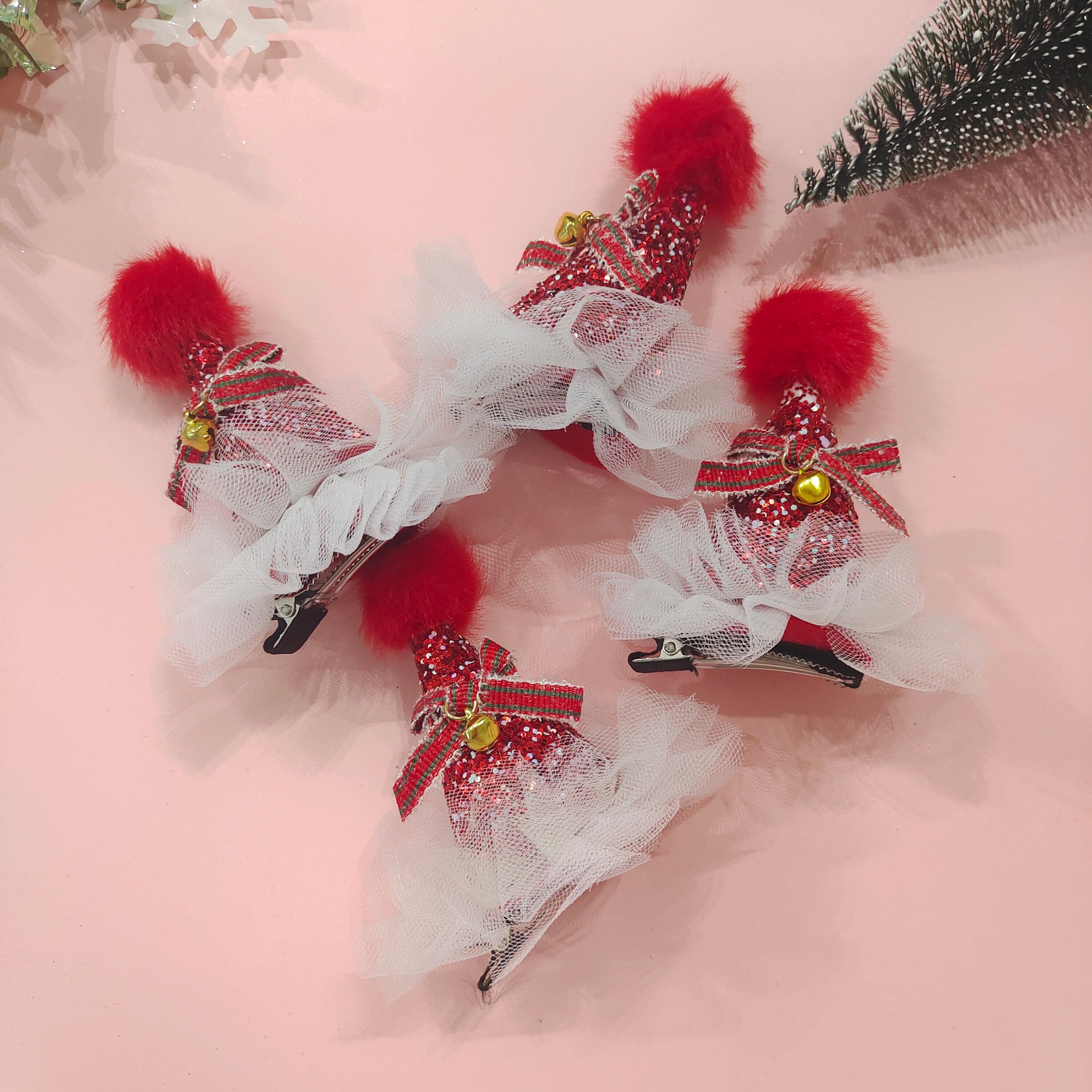 Christmas Mini Cap Style Hair Clip - Pack of 1 ACCESSORIES PRETTY UR PARTY