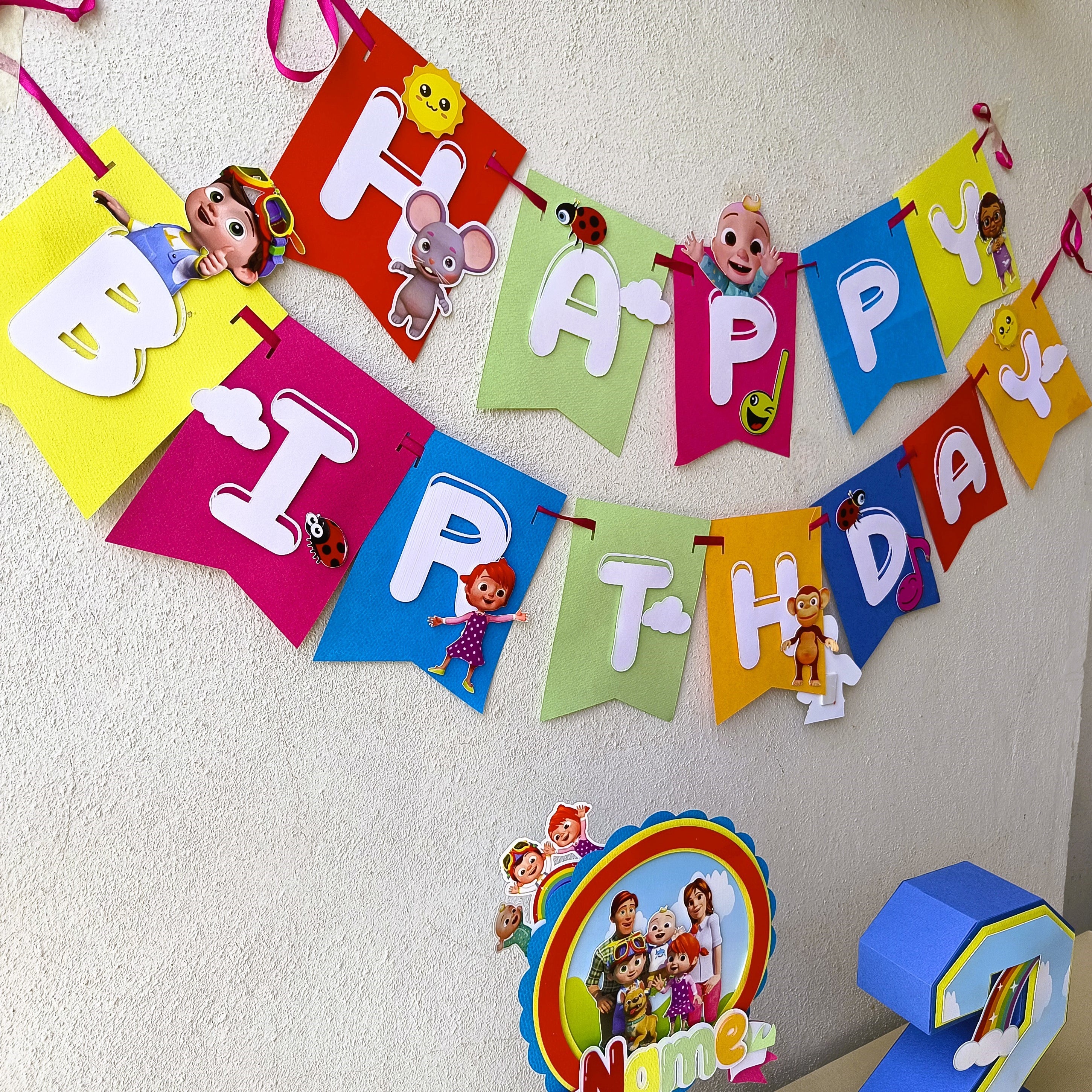 Handcrafted Cocomelon themed Birthday Party Pack Handcrafted Cocomelon themed Birthday Party Pack
