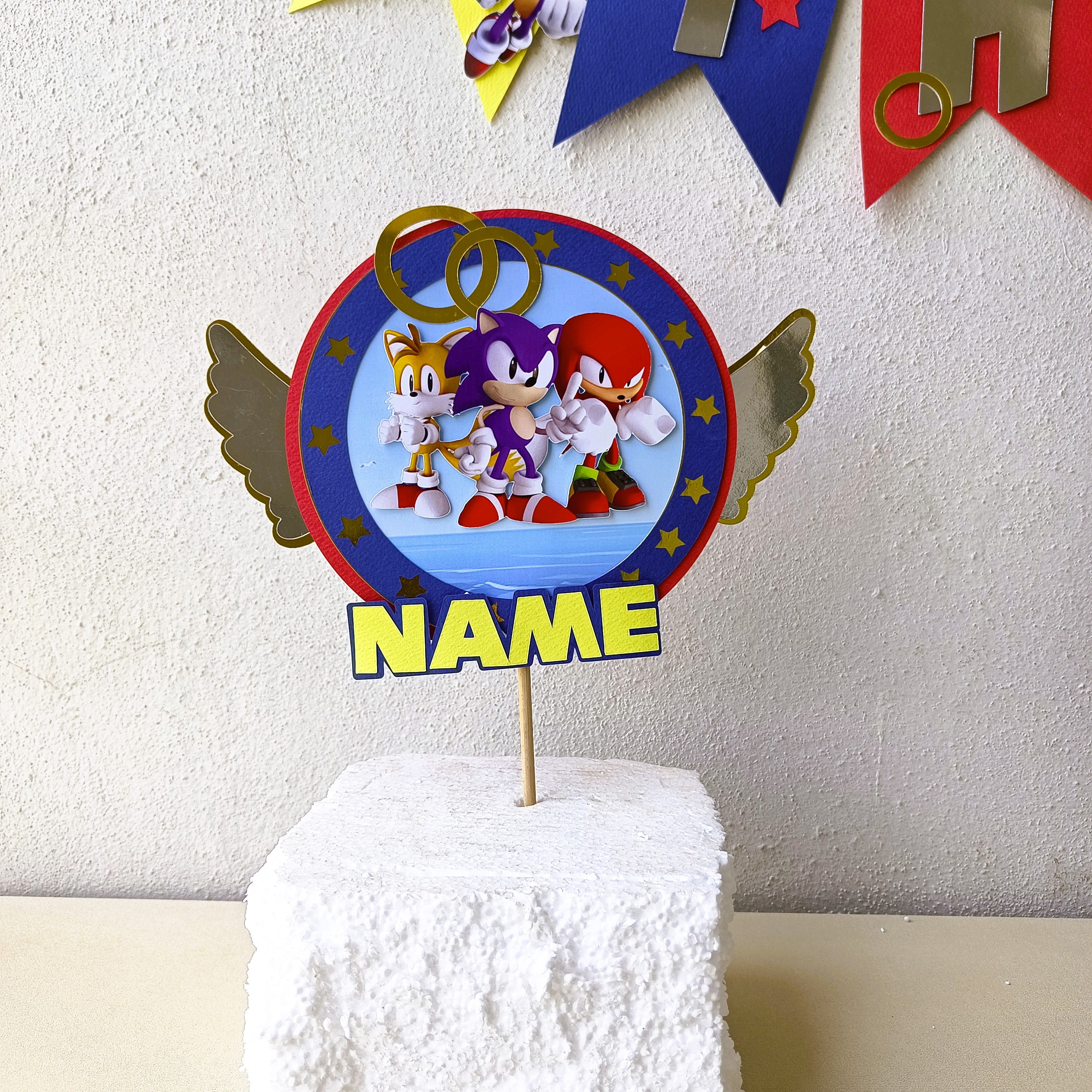 Handcrafted Sonic themed Birthday Party Pack Handcrafted Sonic themed Birthday Party Pack