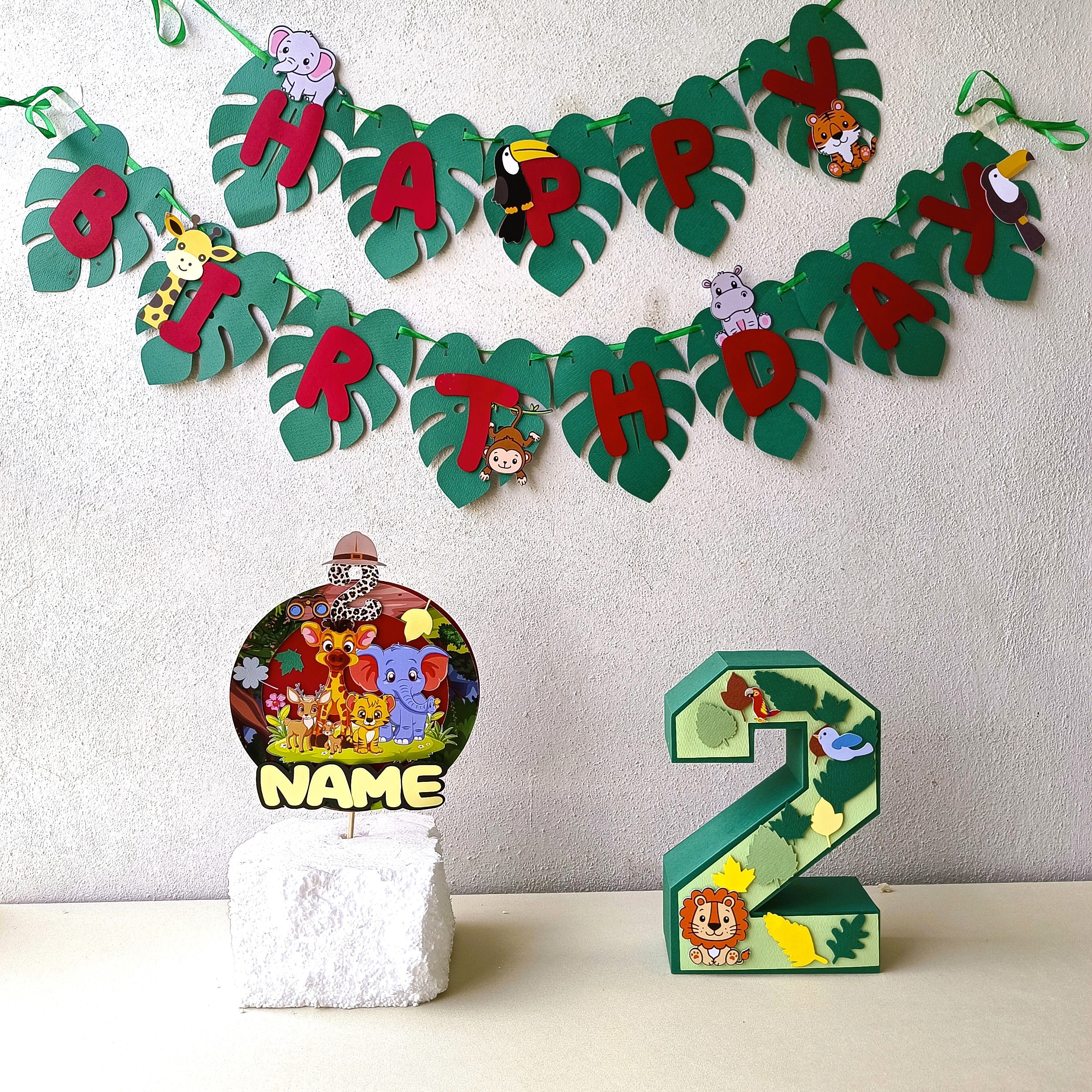 Handcrafted Jungle themed Birthday Party Pack Handcrafted Jungle themed Birthday Party Pack