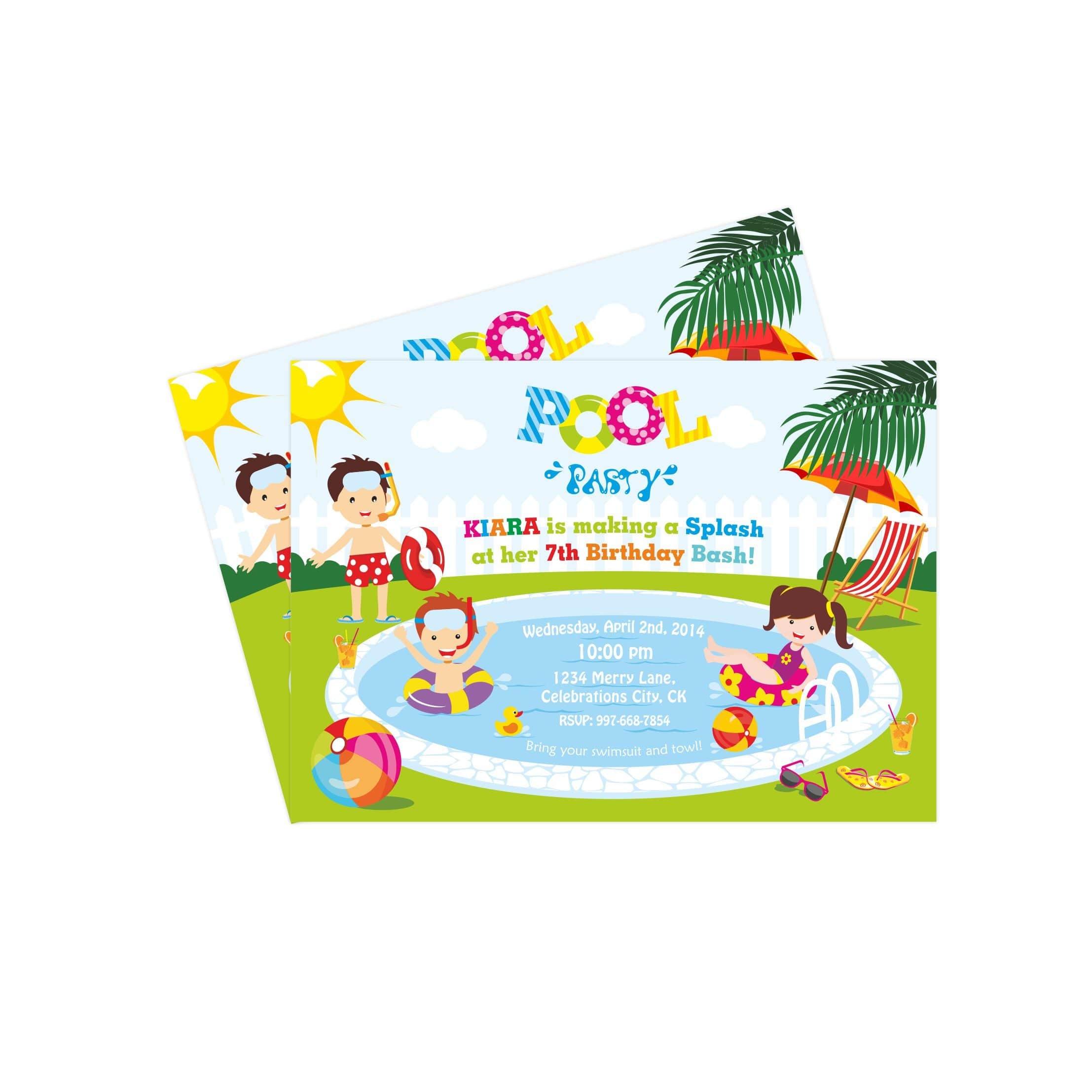 Pool Party Invitations THEME PARTIES Pretty UR Party