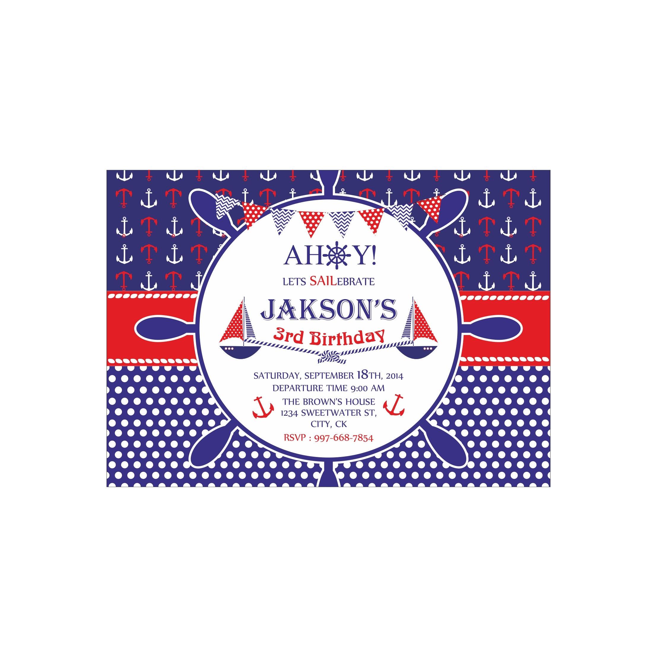 Nautical Theme E-Invitations THEME PARTIES Pretty UR Party