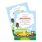 Wheels On The Bus Theme Invitations THEME PARTIES Pretty UR Party