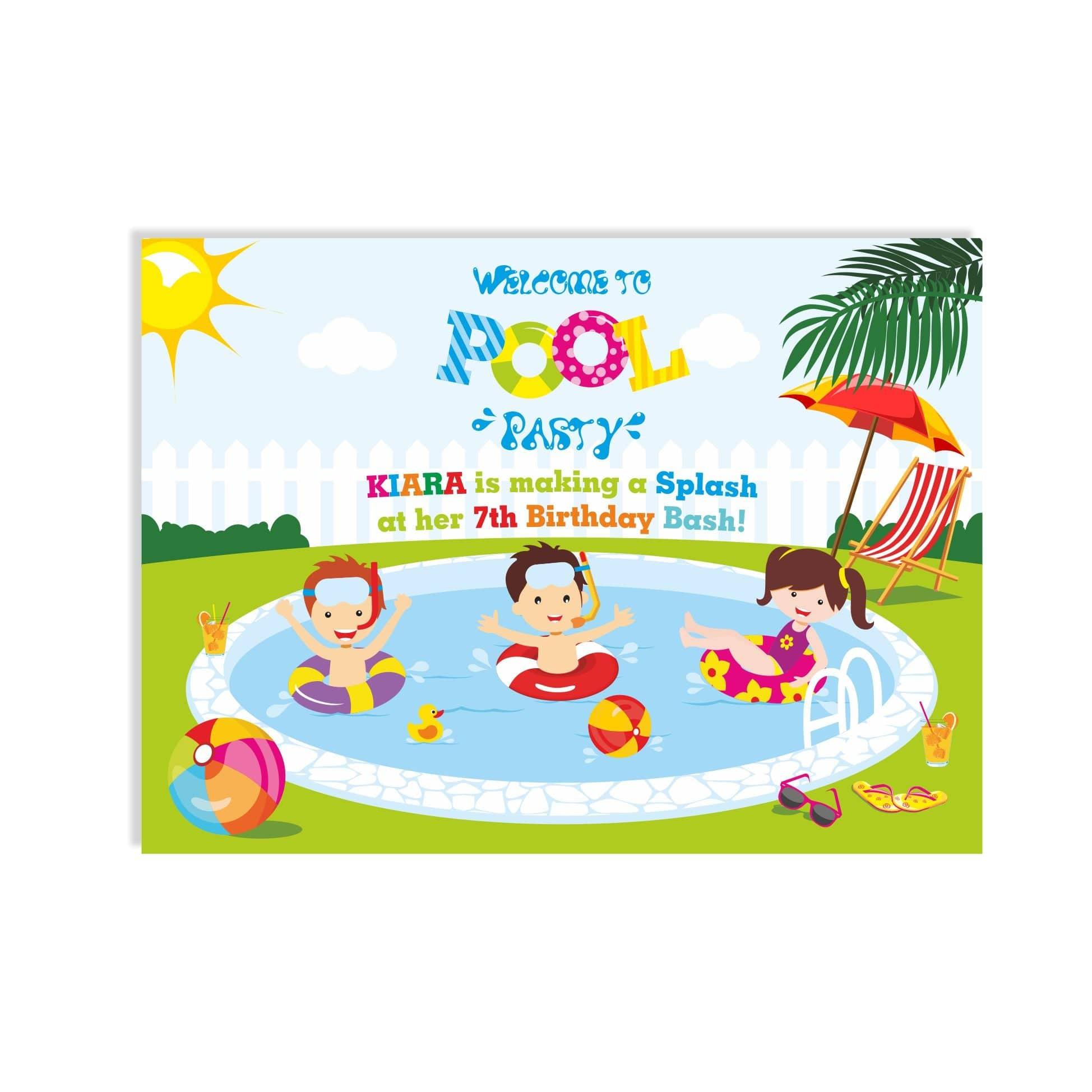 Pool Party Entrance Banner / Door Sign THEME PARTIES Pretty UR Party