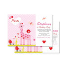 Girly Giraffe Invitations THEME PARTIES Pretty UR Party