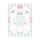 Elephant Birthday Theme E-Invitations ALL PARTY SUPPLIES Pretty UR Party