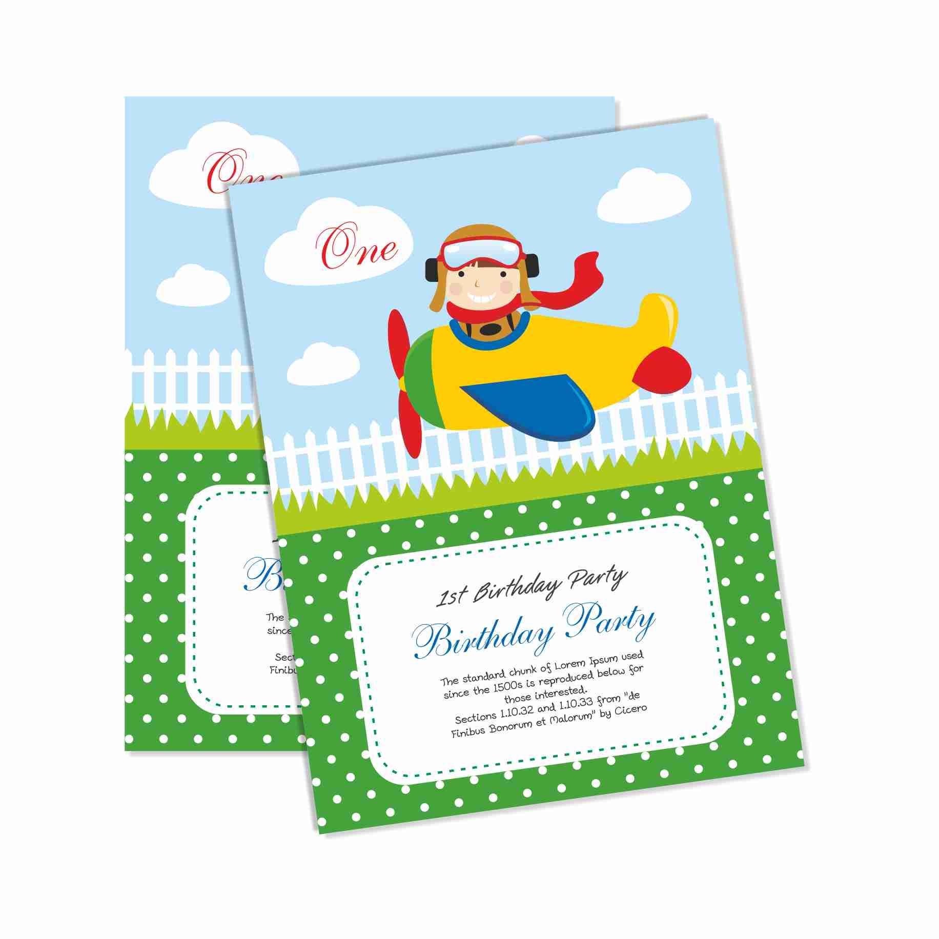 Little Aviator Invitations THEME PARTIES Pretty UR Party
