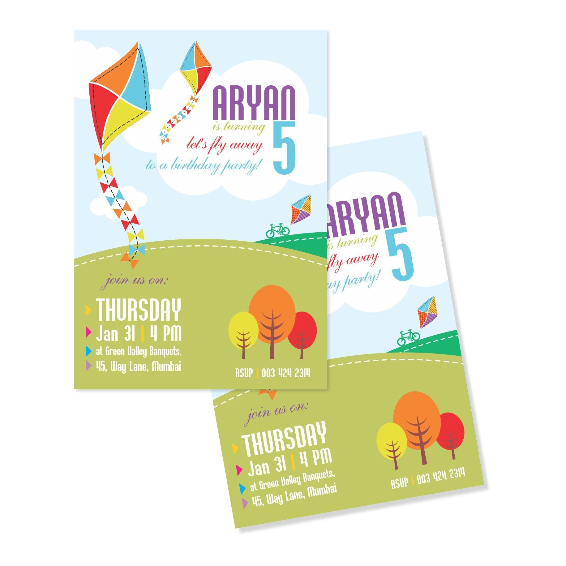 Kites E-Invitations THEME PARTIES Pretty UR Party