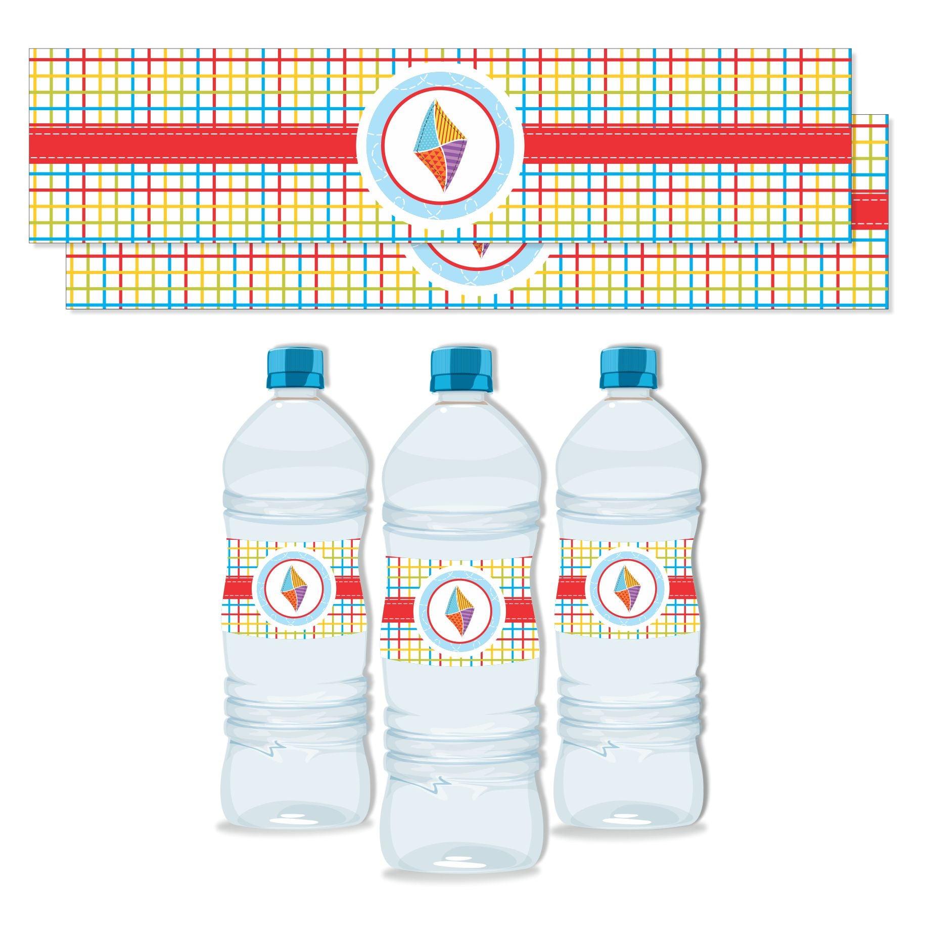Kites Water Bottle Labels THEME PARTIES Pretty UR Party