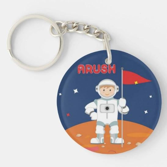 Personalised Space Keychain THEME PARTIES Pretty UR Party