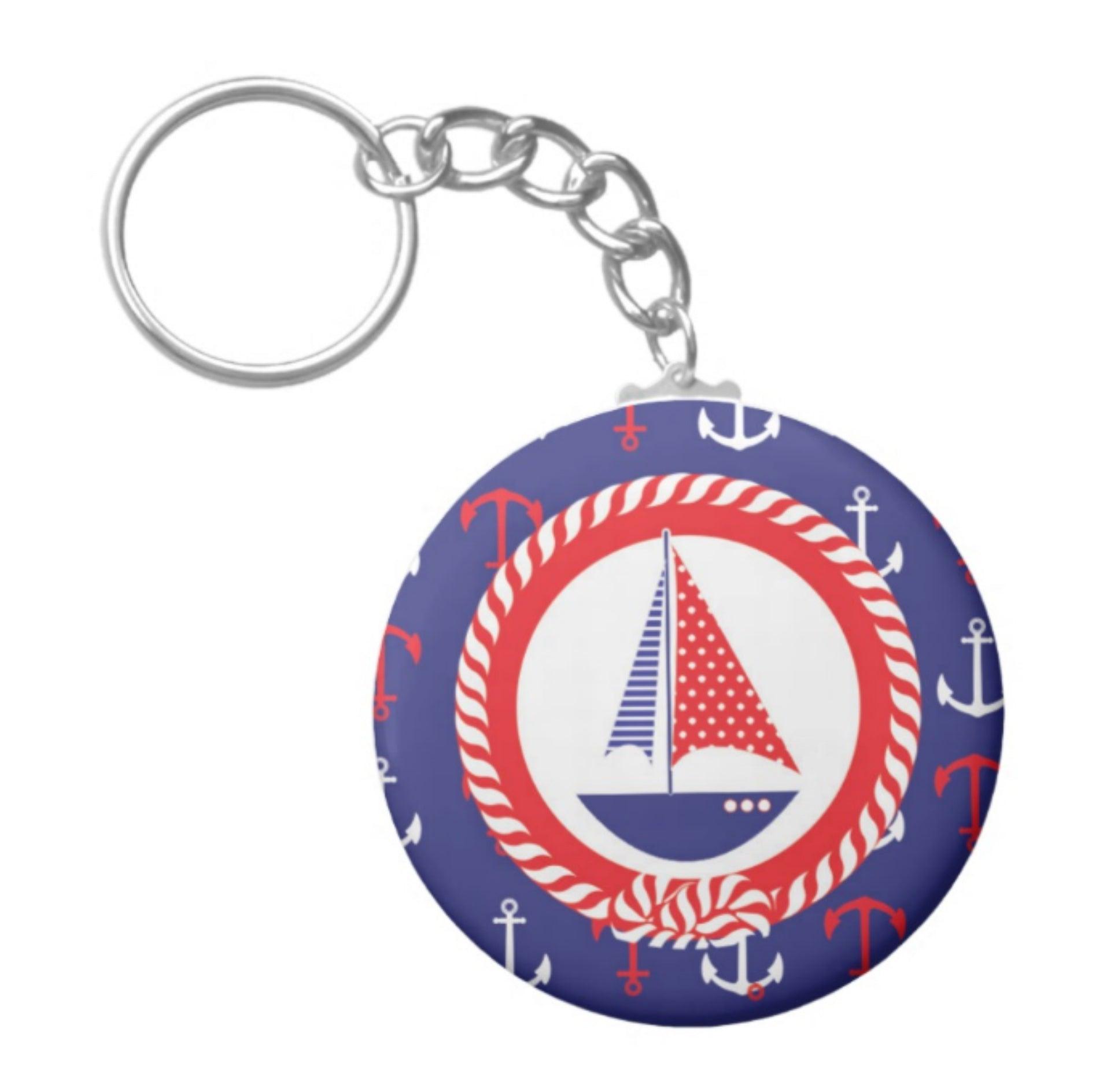 Personalised Nautical Keychain THEME PARTIES Pretty UR Party