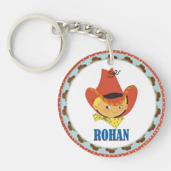 Personalised Little Cowboy Keychain THEME PARTIES Pretty UR Party