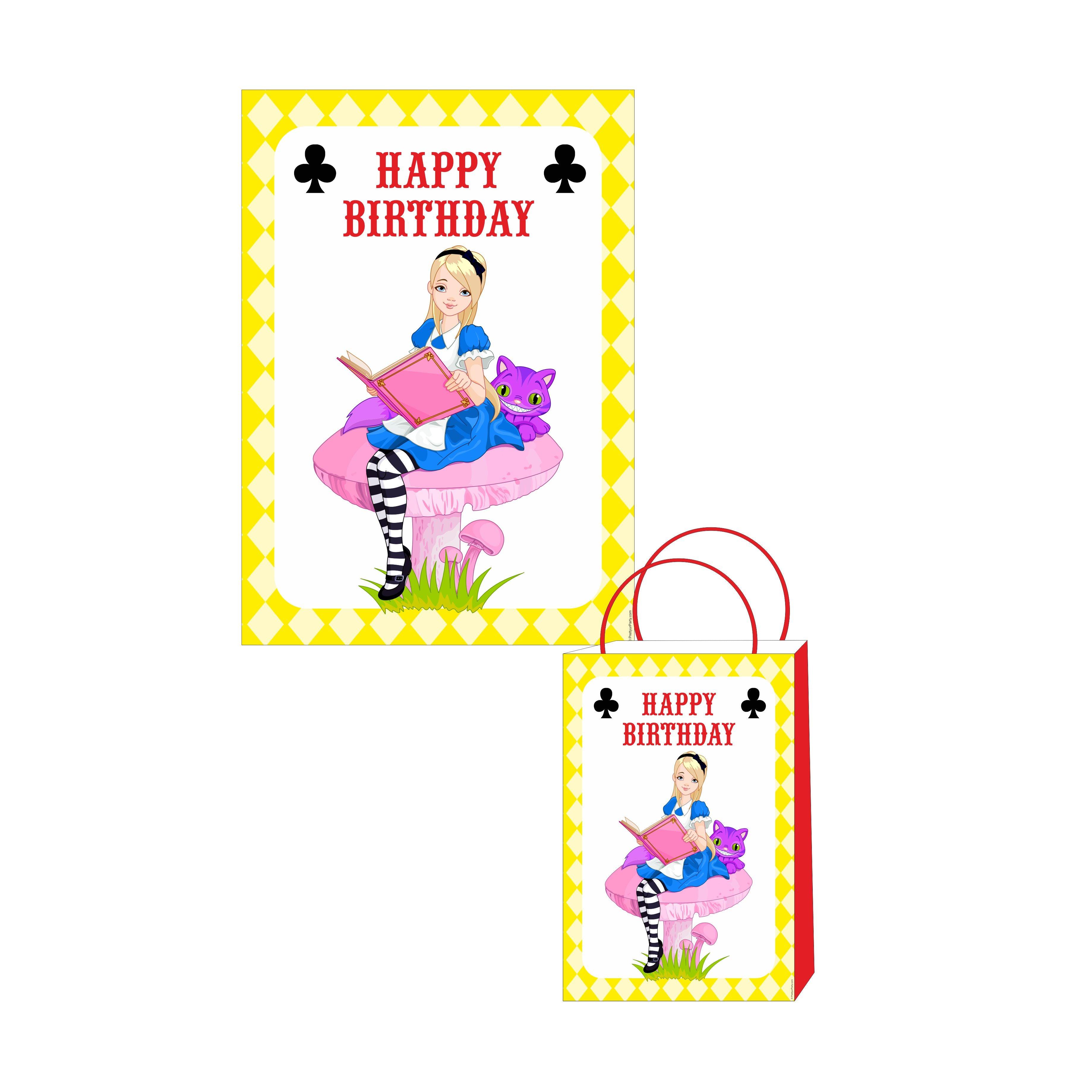 Alice in Wonderland Theme Khoi Bag / Pinata ALL PARTY SUPPLIES Pretty UR Party