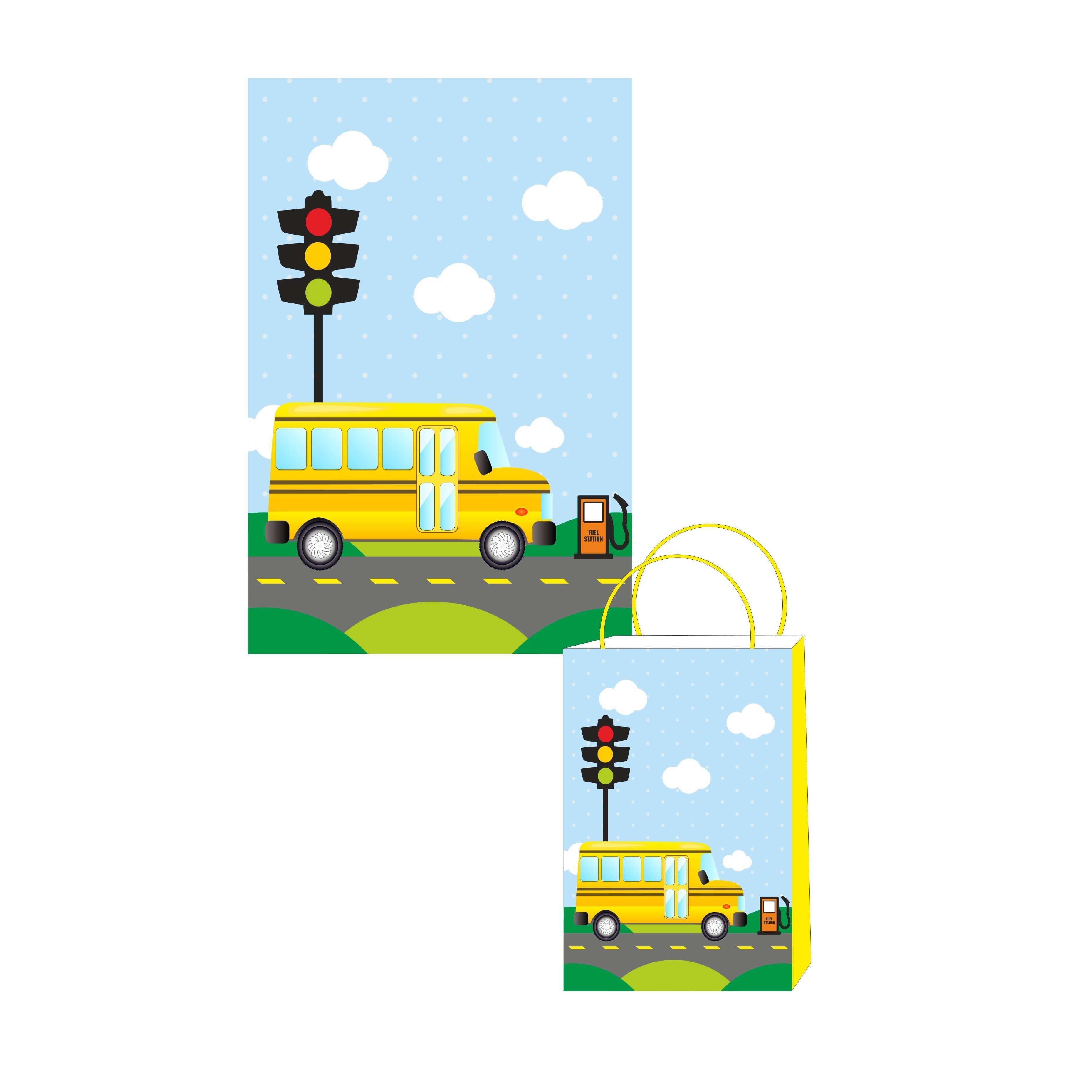 Wheels on the Bus Theme Khoi Bag / Pinata ALL PARTY SUPPLIES Pretty UR Party