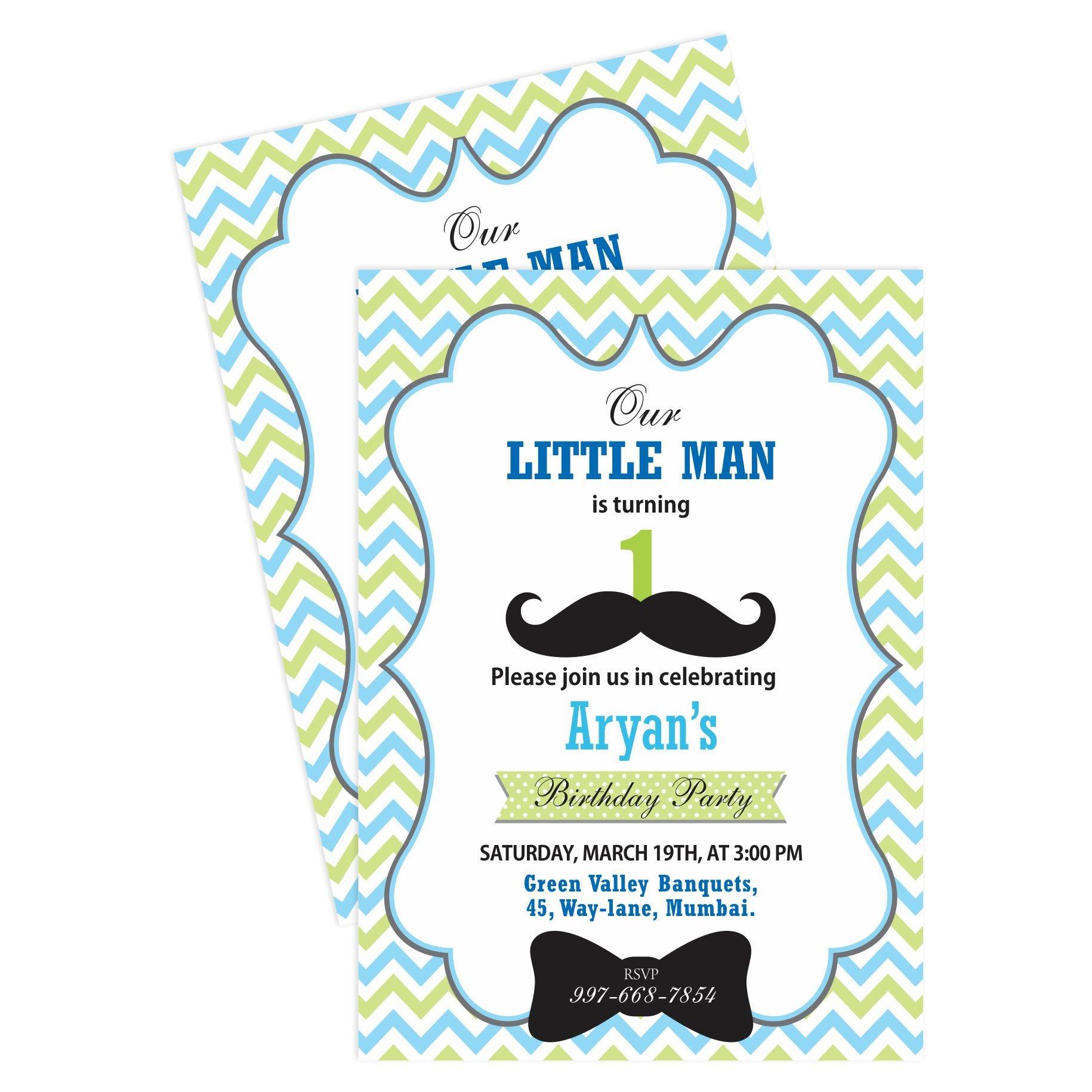 Little Man E-Invitations THEME PARTIES Pretty UR Party