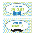 Little Man Theme Food / Buffet Table Cards THEME PARTIES Pretty UR Party