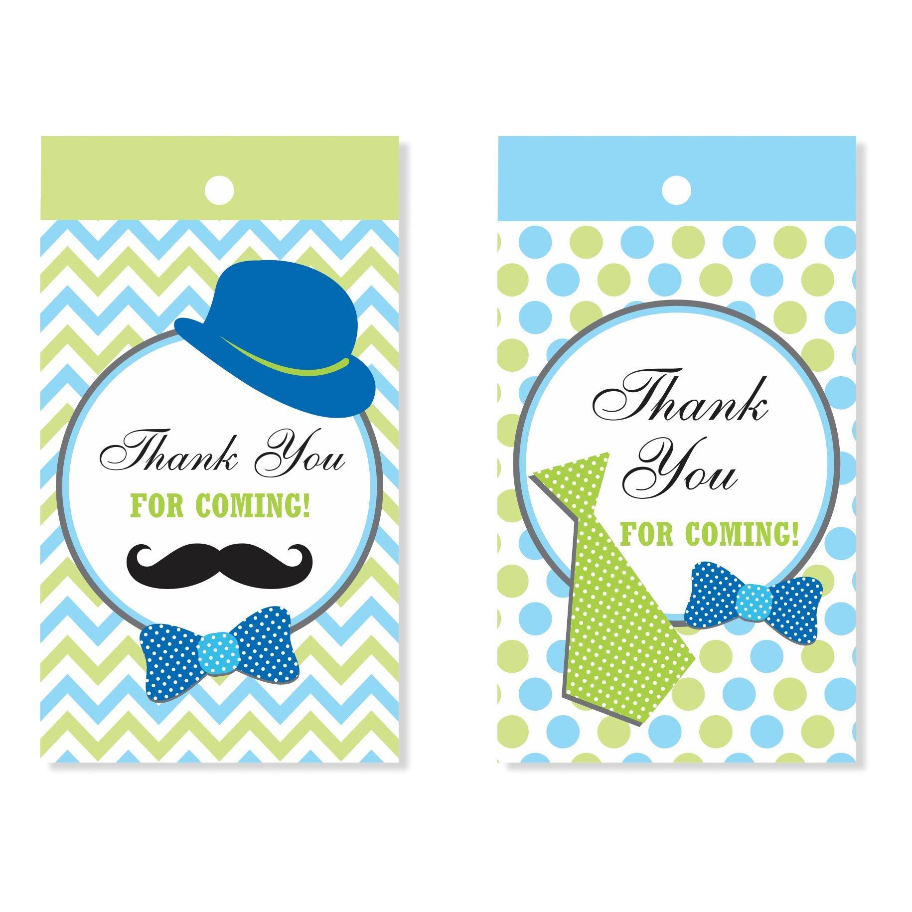 Little Man Theme Thank you Tags THEME PARTIES Pretty UR Party