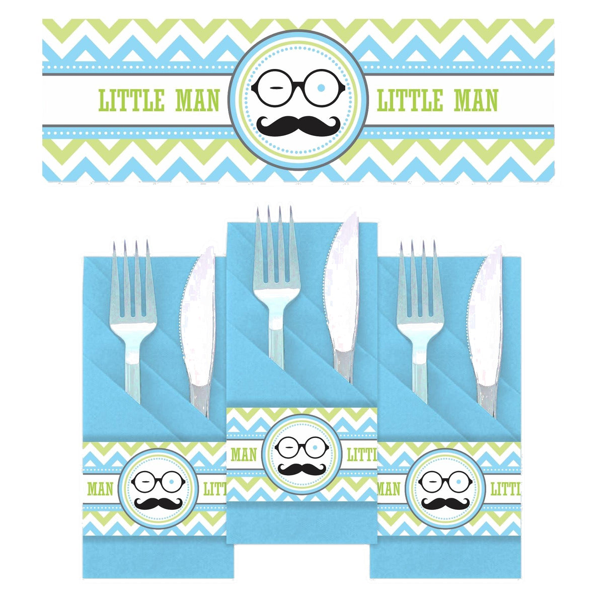 Little Man Theme Napkin Rings