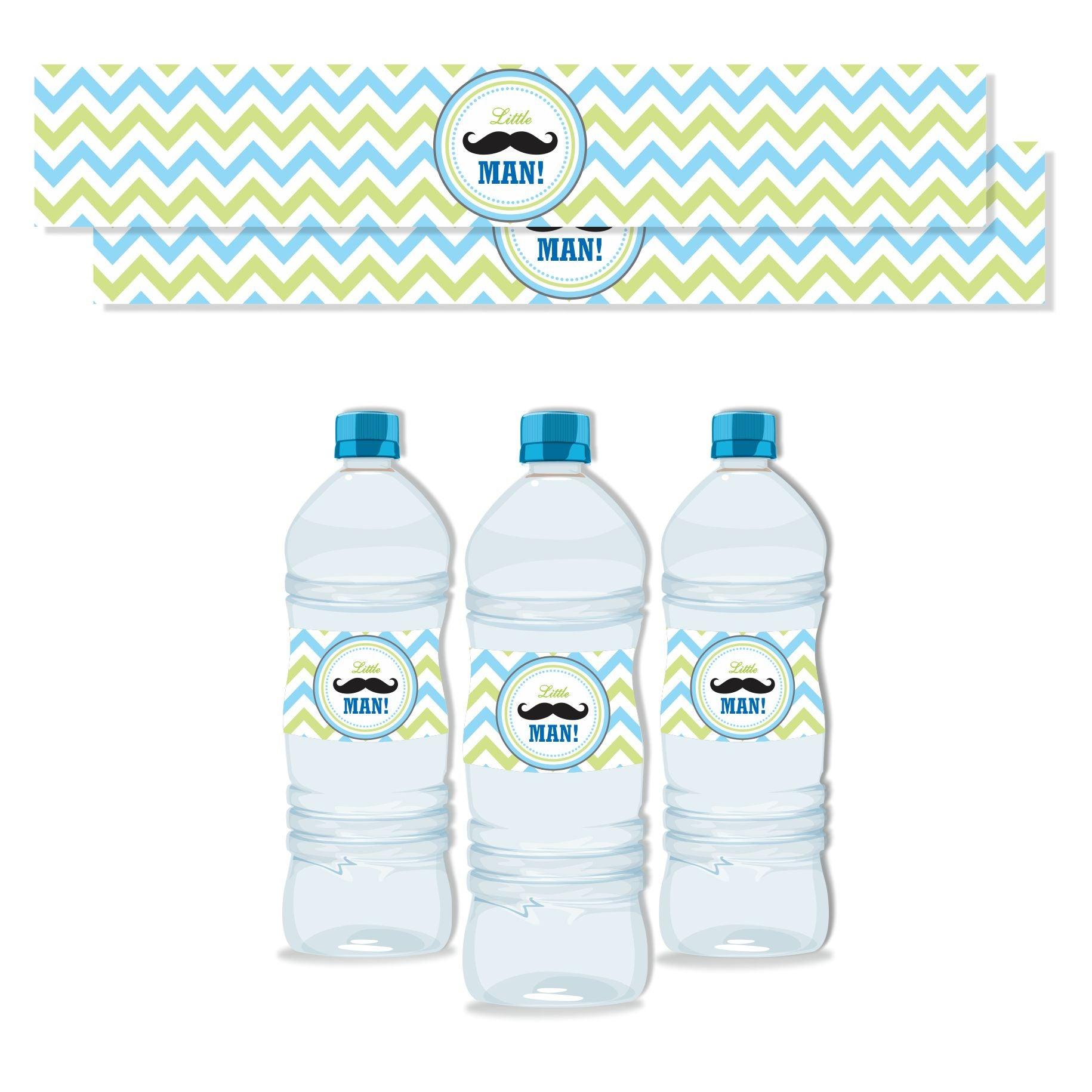 Little Man Theme Bottle Labels THEME PARTIES Pretty UR Party