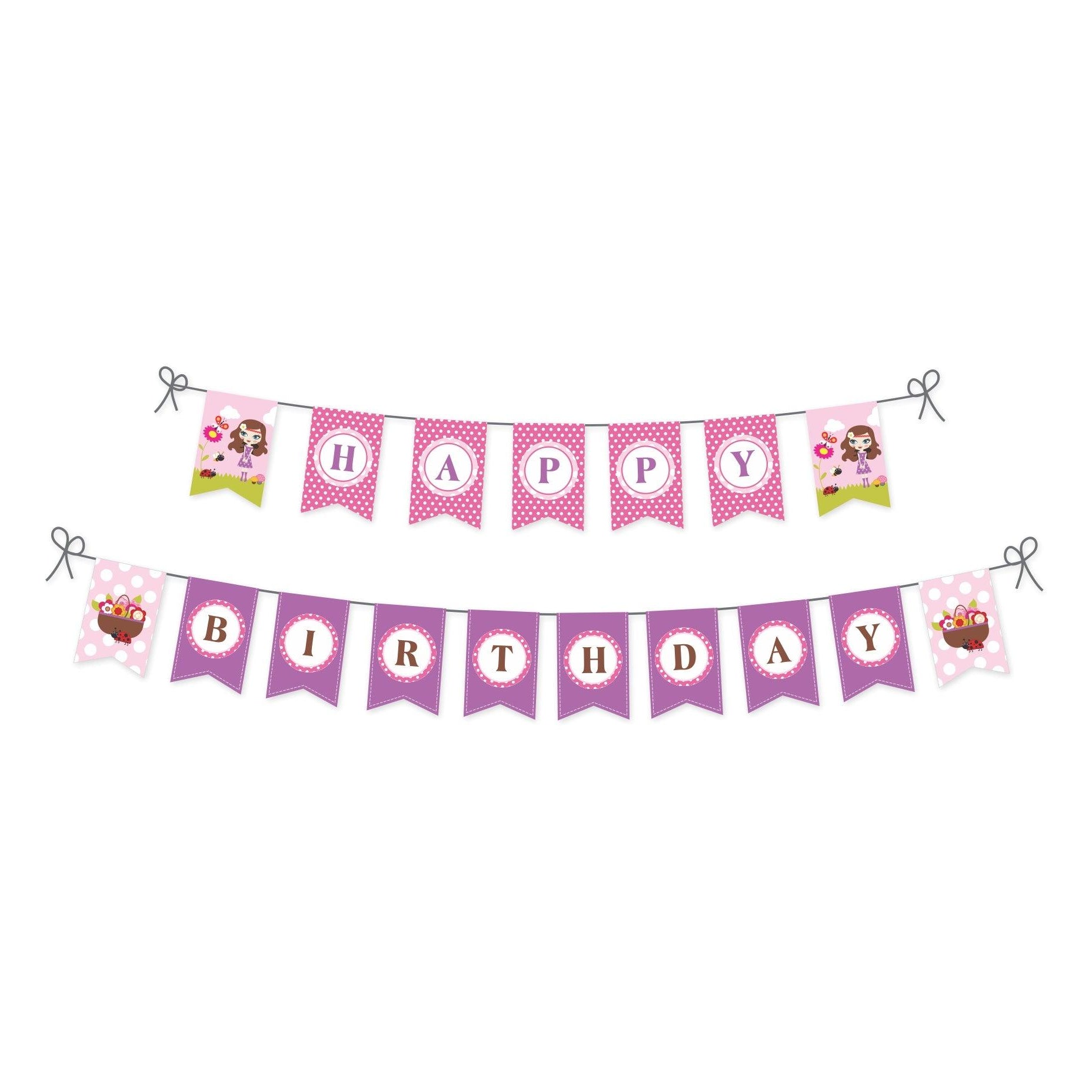 Little Miss Daisy Bunting THEME PARTIES Pretty UR Party
