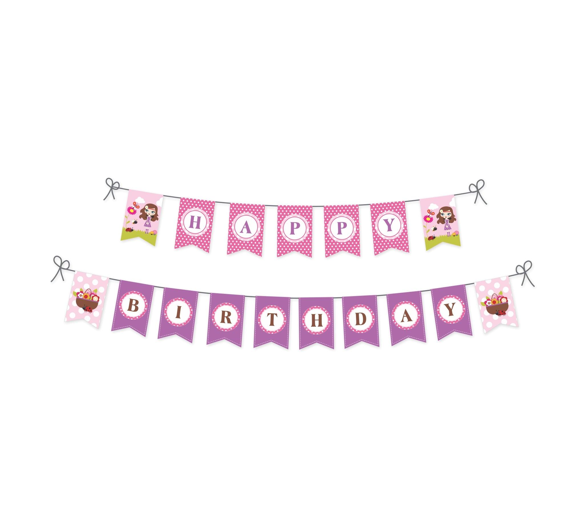 Little Miss Daisy Bunting THEME PARTIES Pretty UR Party