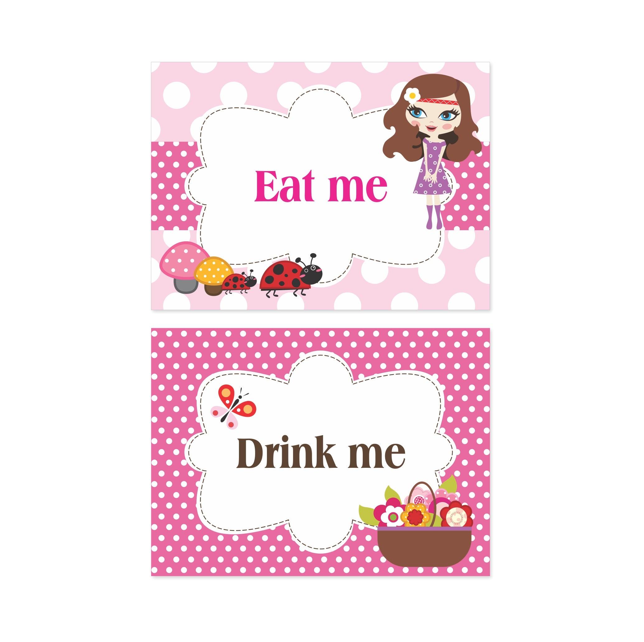 Little Miss Daisy  Labels / Buffet Table Cards THEME PARTIES Pretty UR Party